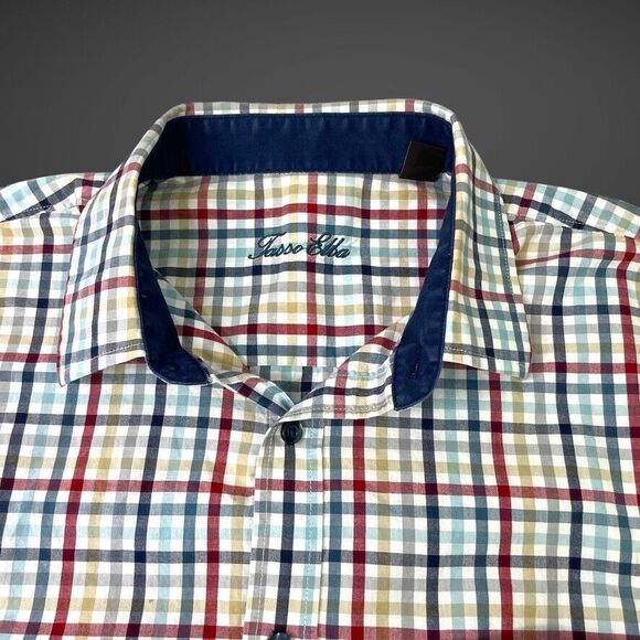 Tasso Elba Mens Long Sleeve Button Up Shirt 100%‎ Cotton XL Multicolor Stripes - Picture 4 of 8